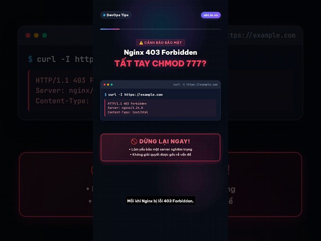Bí kíp xử lý triệt để Nginx 403 Forbidden cho dân SysAdmin & Web Dev #Shorts