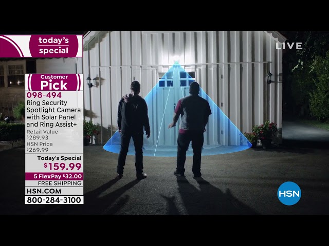 Ring Security Spotlight Camera with Solar Panel and Ring...