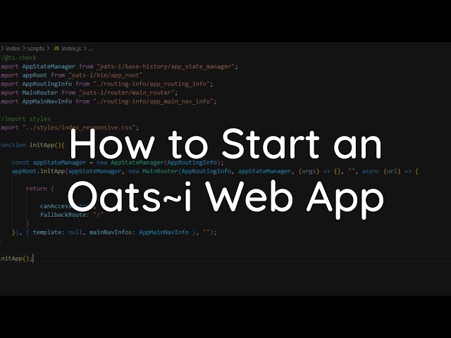 How to Start an Oats~i Web App in the Browser