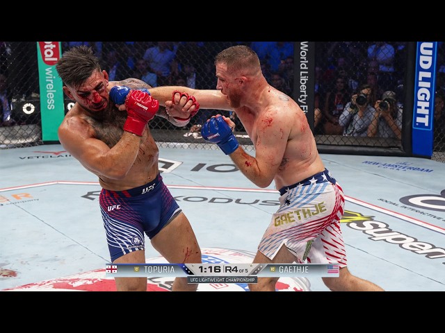 Ilia Topuria vs Justin Gaethje FULL FIGHT HIGHLIGHTS | UFC Freedom 250