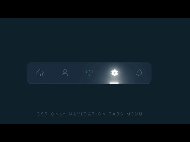 CSS Only Navigation Tabs with Sliding Menu Indicator
