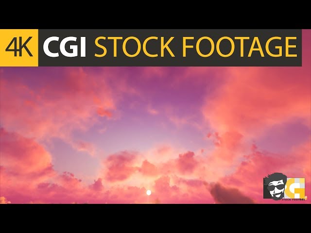 ( CGI 4k Stock Footage ) Dusk Sunset Clouds 5 - Time Lapse Seamless Loop