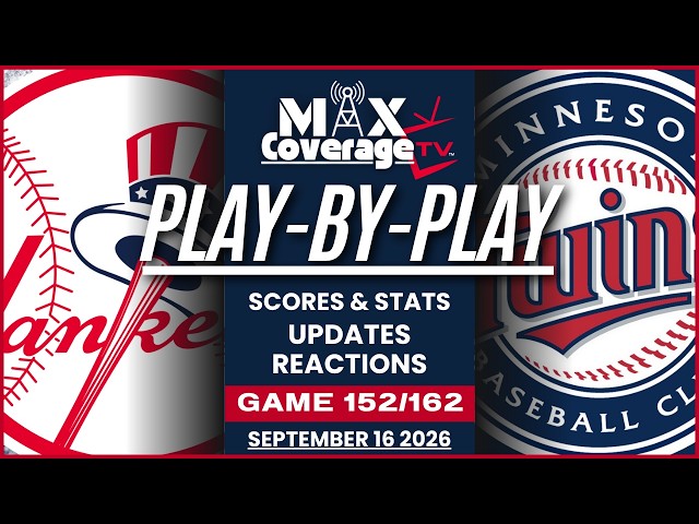 🔴LIVE - New York Yankees vs Minnesota Twins - Play-By-Play & Reactions (9/16/26)