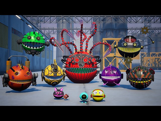 🔋 PAC-MAN vs THE MECH ARMY -  RED MONSTER 🔋  #pacman #pacmanvspacman