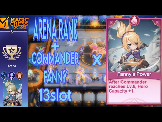 Magic Chess gogo:Arena Rank+Camennder_Fanny= 13slot #mcgg 
