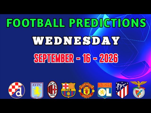 FOOTBALL PREDICTIONS TODAY 16 SEP | SOCCER PREDICTIONS TODAY | BETTING TIPS #footballpredictions 