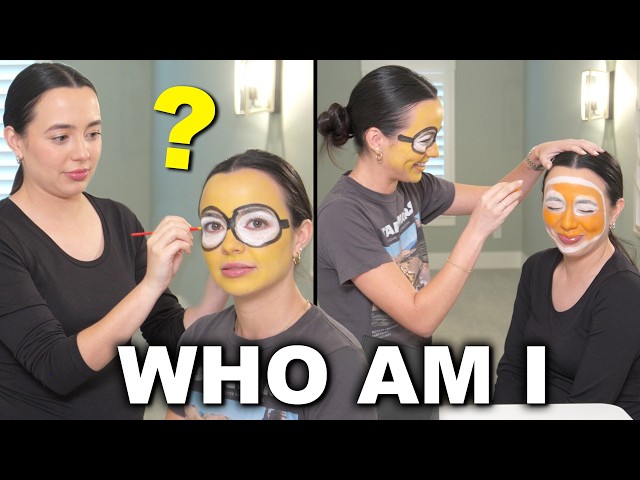 Blind Face Paint Challenge! Guess who I am? - Merrell Twins