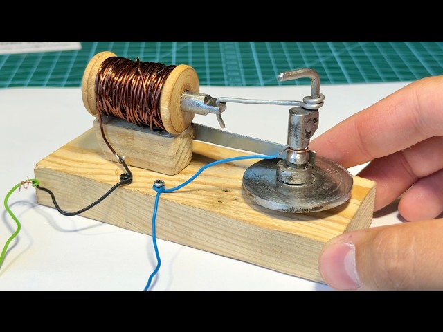 Piston Engine Made with Electromagnet + How to Make Solenoid Engine