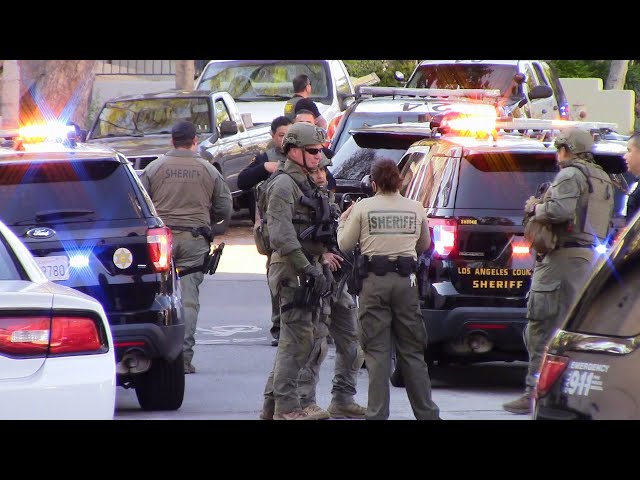 LAPD & LASD Search for Armed Carjacking Suspects in West Hollywood