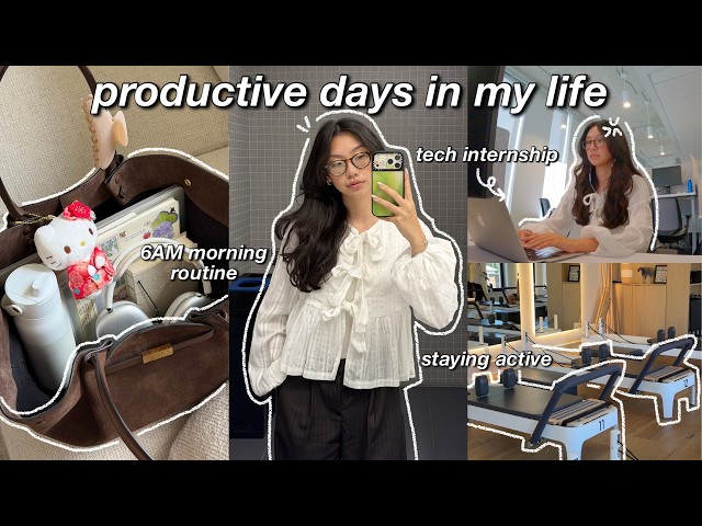 productive 72hr vlog 🍵 6AM productive days in my life, tech internship & healthy habits