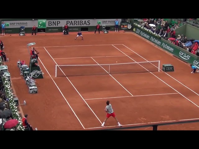 Young Diego Schwartzman... excellent defense vs Roger Federer (High Level ATP Match)