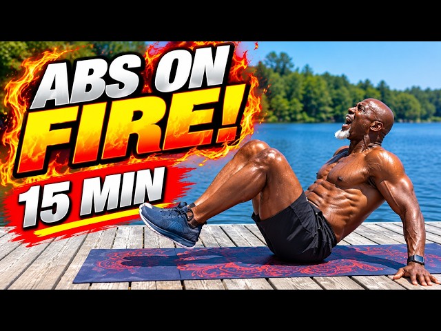 15 MIN ABS ON FIRE Workout for Men Over 40 | No Equipment
