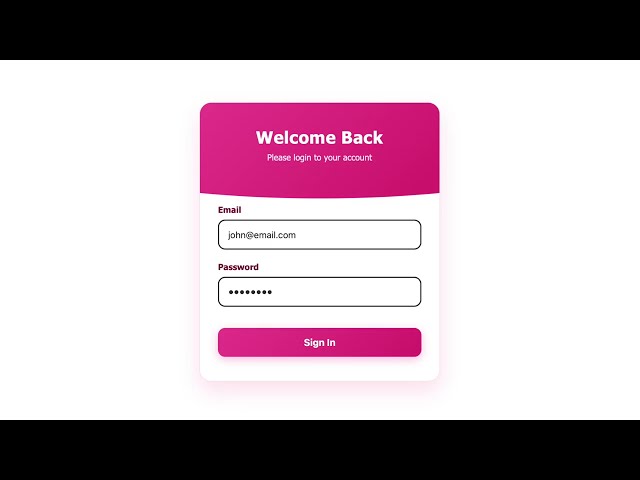 How To Create Login Form With HTML & CSS