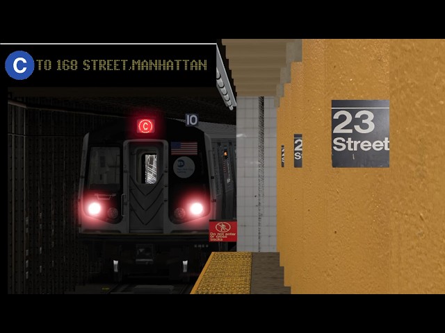 OpenBVE NYCT Special: C Train To Washington Heights-168th Street (R160A)(2023)