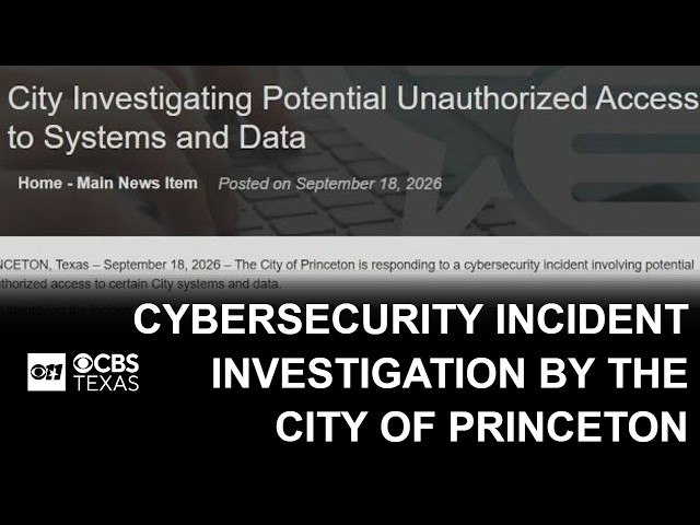 Princeton investigating potential unauthorized access to city systems