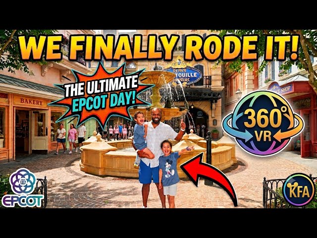Kali Family ride Remy's Ratatouille Adventure at Epcot - Spring Break 2026 - VR 360 Video