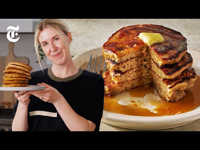 It’s Banana Bread Pancakes! | Justine Doiron | NYT Cooking