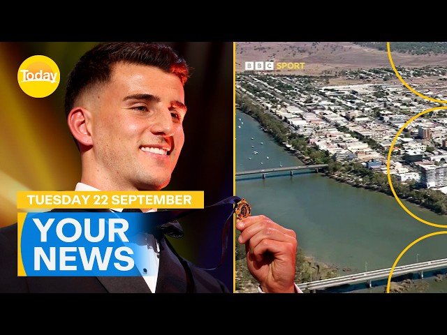 Nick Daicos wins Brownlow Medal; BBC under fire over croc mistake | Today Show Australia