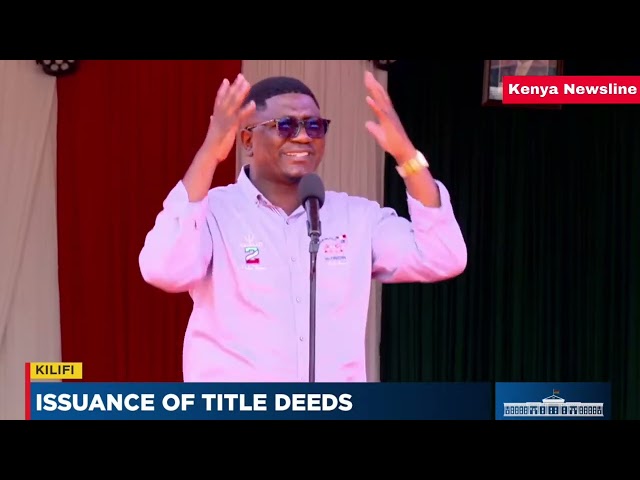 Ps Fikirini Jacob Electric's Remarks Before Pres. Ruto at the Issuance of Title Deeds, Kilifi