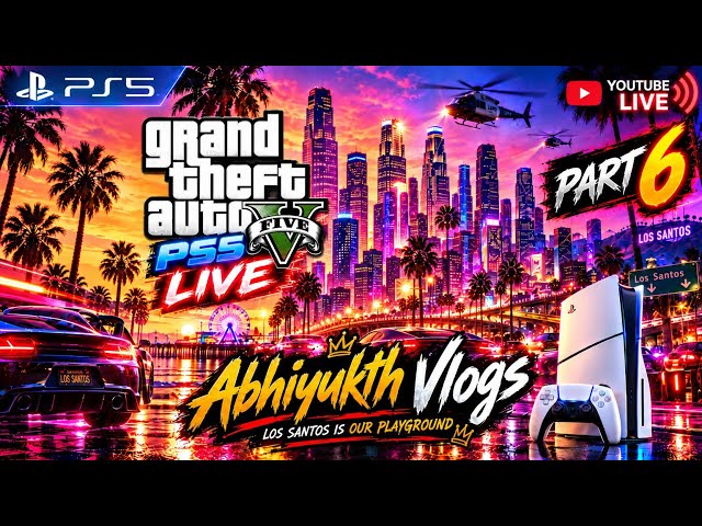 🔴 GTA 5 PS5 LIVE Streaming | Part 6 | Malayalam Live | Abhiyukth Vlogs