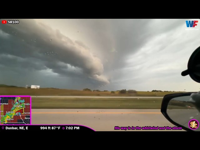 LIVE Storm Chaser - Strong Tornado Threat - Nebraska/Iowa