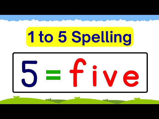 1 to 5 Spelling 🔢 | Learn Number Names 1–5 | One to Five Spelling for Kids