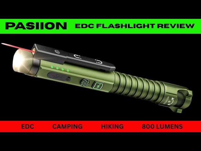 PASIION EDC Flashlight 800 Lumen REVIEW And Demonstration #edc #edcflashlight