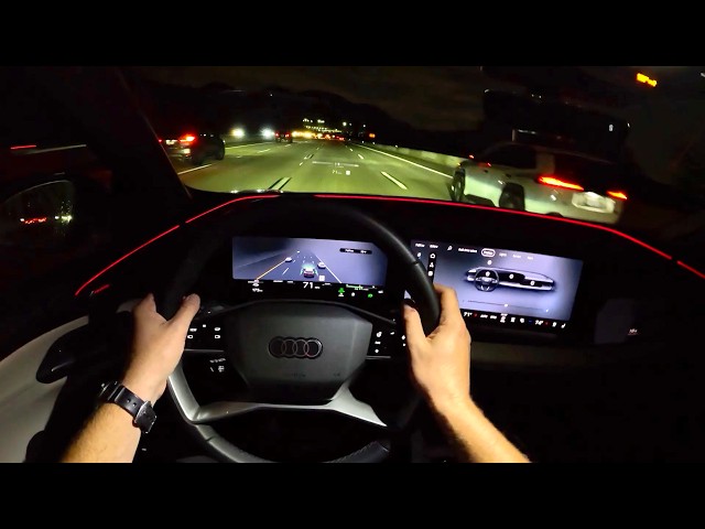 2026 Audi Q6 e-tron - POV Night Drive (Binaural Audio)