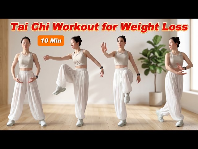 10 Minute Full Body Tai Chi Workout for Weight Loss, Improve Balance, Flexibility & Coordination