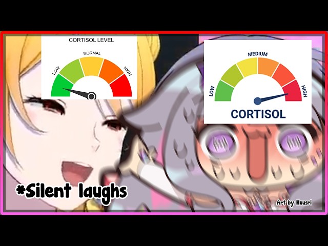 [ENG SUB/Hololive] Low Cortisol Kaela's reactions to watching Biboo's Cortisol level raising slowly