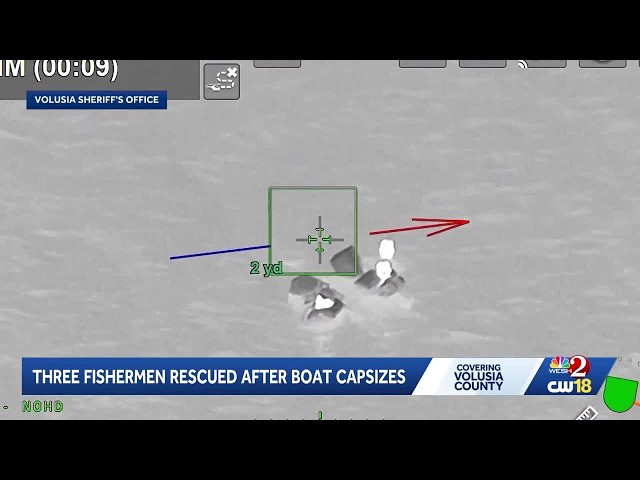 Capsized boat off Florida coast leaves 3 floating in water before rescue
