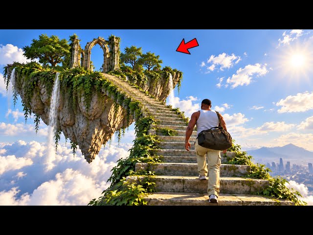 FRANKLIN FOUND A STAIRWAY TO A FLOATING ISLAND IN GTA 5