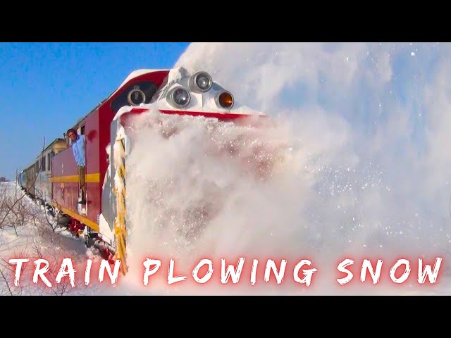 Train Plowing Snow