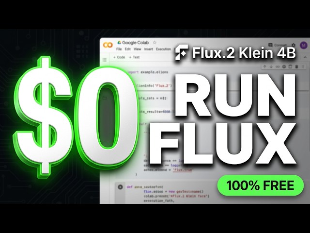 Run FLUX.2 klein 4B on Google Colab — Free AI Image Generation (No GPU, No Token)