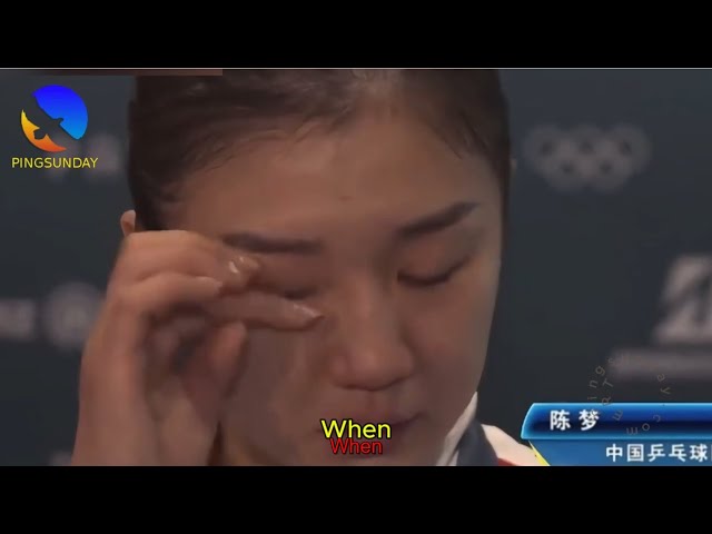 Chen Meng cried, after winning Gold medal