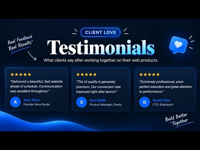 How to Create a Modern Testimonials Section with HTML & CSS | Responsive Web Design