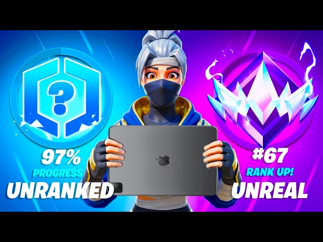 Unranked to Unreal SPEEDRUN Fortnite Mobile RELOAD iPad Pro 120 FPS