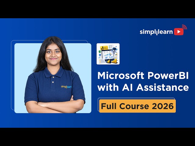 Microsoft Power BI with AI Assistance | Complete AI Data Analytics Course | Simplilearn