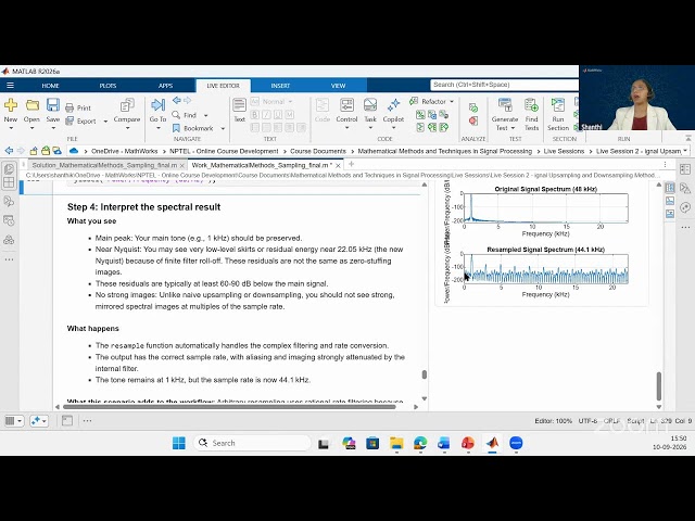 Mathematical Methods and Techniques in Signal Processing - MATLAB Session 2