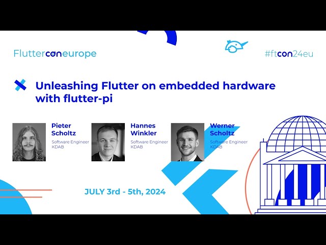 Unleashing Flutter on embedded hardware - Pieter, Hannes & Werner | Fluttercon EU 2024