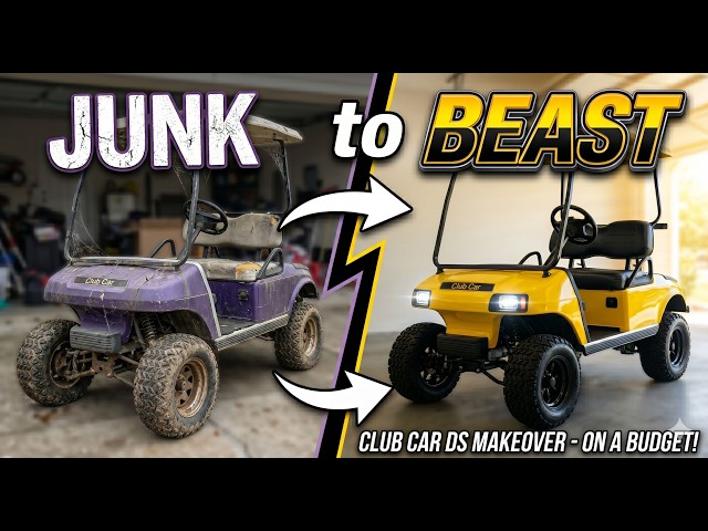 Ultimate Budget Golf Cart Build: Club Car DS Complete Makeover!