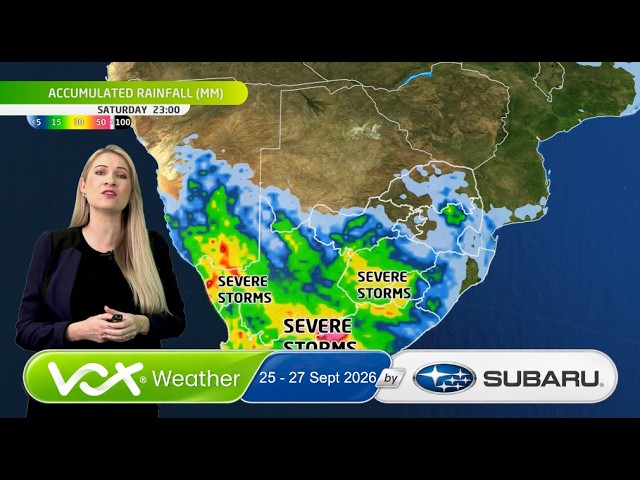 25 - 27 September 2026 | Vox Weather Forecast brought to you by Subaru Southern Africa