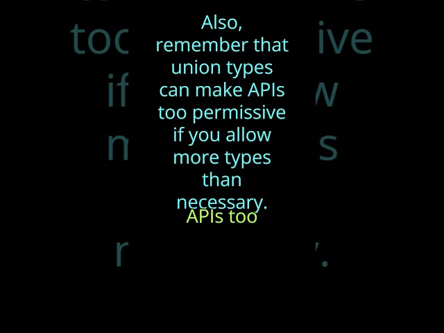Type declarations pitfalls