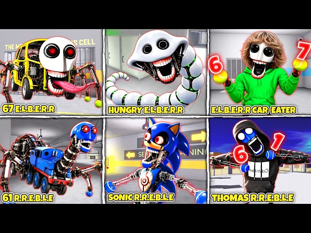 R.R.E.B.L.E Vs E.L.B.E.R.R EVOLUTION! What if I BECOME NEW SELF AWARE ROBOTS Phase: Sonic, Car Eater