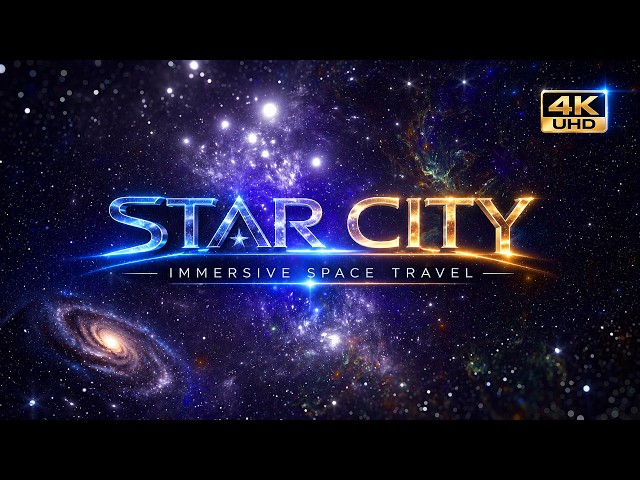 Star City | Immersive Space Travel & Music Experience 4K TV UHD #galaxy #stars  #scifi