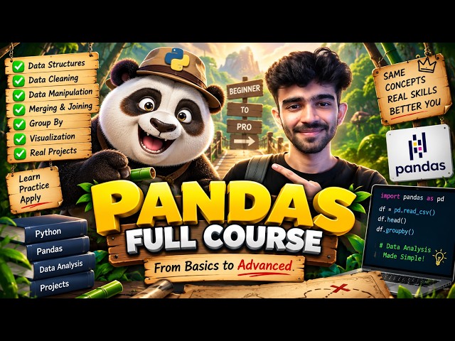 Pandas Full Course 2026 | Data Analysis Complete Guide