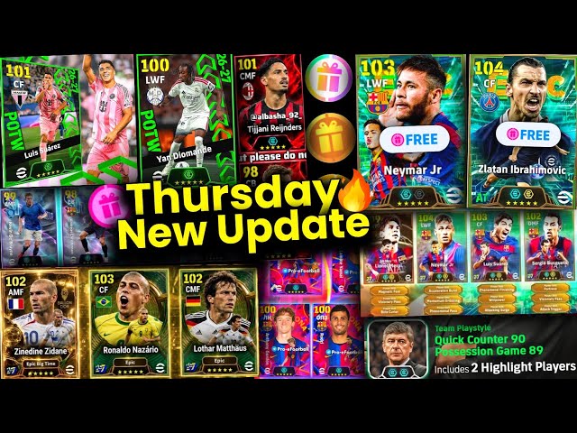 eFootball™ 2027 Thursday New Update 🤯| New Potw, New Manager Packs | Free Epics In eFootball 2027 😍