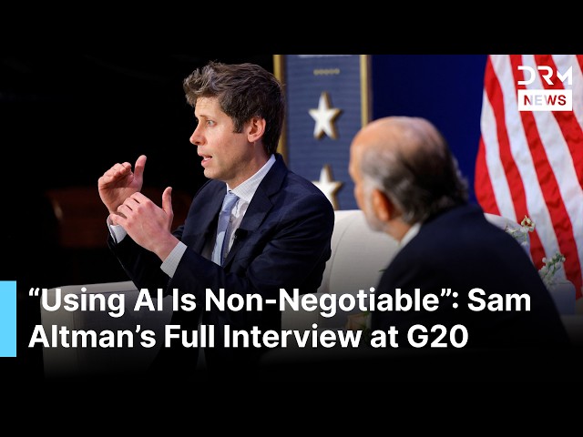FULL INTERVIEW: Sam Altman on OpenAI, New AI Model, Governments and Global Growth at G20 | AI1G