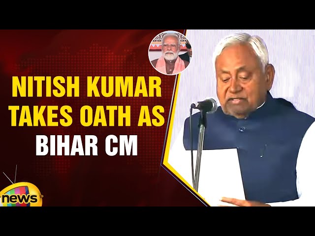 Nitish Kumar Takes Oath As Bihar CM For The 10th Time | PM Modi | NDA | Political News | Mango News