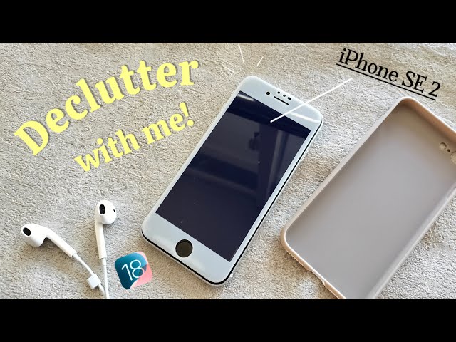 Organizing and cleaning my iPhone SE 2 | minimalist iPhone | iOS 18.3.2